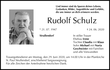Anzeige von Rudolf Schulz von MGO