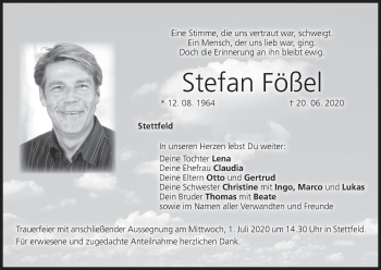 Anzeige von Stefan Fößel von MGO