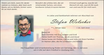 Anzeige von Stefan Welscher von MGO