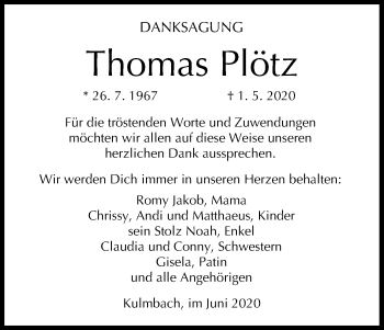 Anzeige von Thomas Plötz von MGO