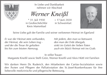 Anzeige von Werner Kneißl von MGO