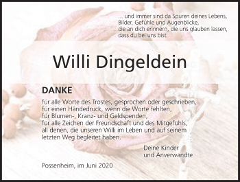 Anzeige von Willi Dingeldein von MGO