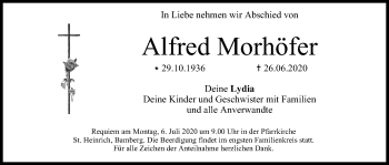 Anzeige von Alfred Morhöfer von MGO