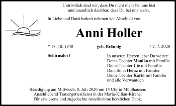 Anzeige von Anni Holler von MGO