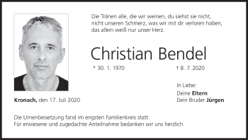 Anzeige von Christian Bendel von MGO
