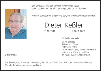 Anzeige von Dieter Keßler von MGO