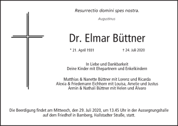 Anzeige von Elmar Büttner von MGO