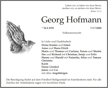 Anzeige von Georg Hofmann von MGO