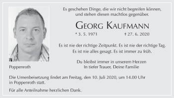 Anzeige von Georg Kaufmann von MGO