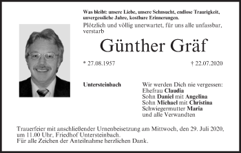 Anzeige von Günther Gräf von MGO