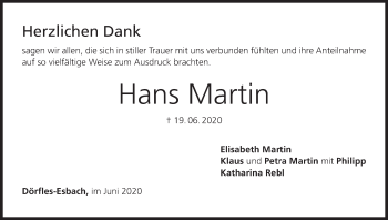 Anzeige von Hans Martin von MGO