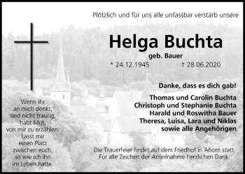 Anzeige von Helga Buchta von MGO