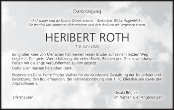 Anzeige von Heribert Roth von MGO