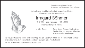 Anzeige von Irmgard Böhmer von MGO