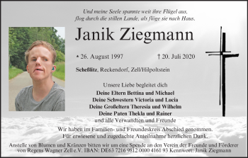 Anzeige von Janik Ziegmann von MGO