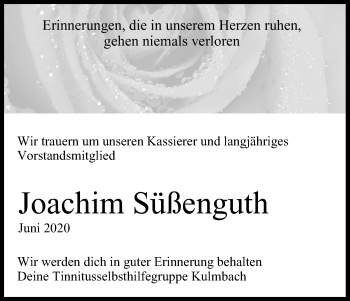 Anzeige von Joachim Süßenguth von MGO