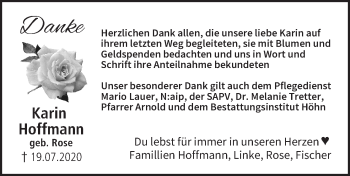 Anzeige von Karin Hoffmann von MGO