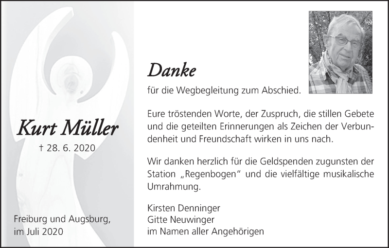 Traueranzeige für Kurt Müller vom 25.07.2020 aus MGO