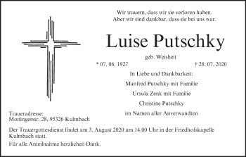 Anzeige von Luise Putschky von MGO