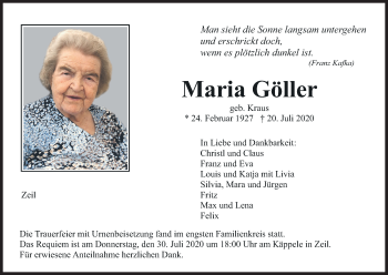 Anzeige von Maria Göller von MGO