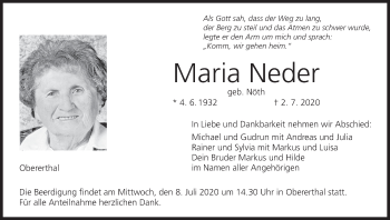 Anzeige von Maria Neder von MGO