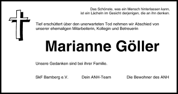 Anzeige von Marianne Göller von MGO
