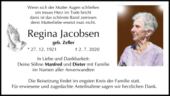Anzeige von Regina Jacobsen von MGO