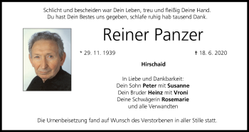 Anzeige von Reiner Panzer von MGO