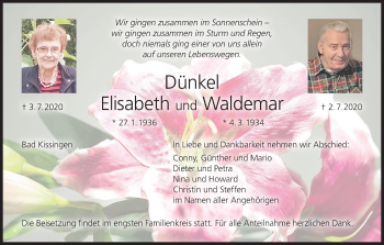 Anzeige von Waldemar Dünkel von MGO