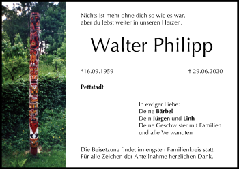 Anzeige von Walter Philipp von MGO