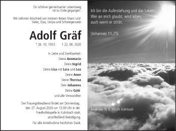 Anzeige von Adolf Gräf von MGO