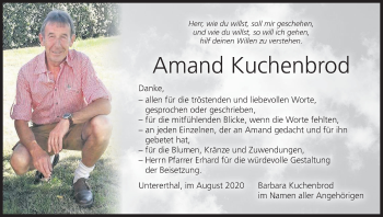 Anzeige von Amand Kuchenbrod von MGO