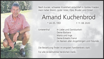 Anzeige von Amand Kuchenbrod von MGO