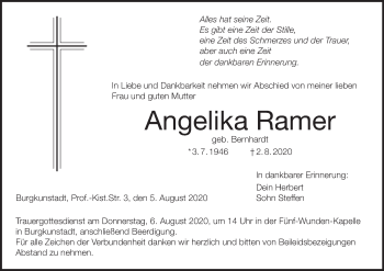 Anzeige von Angelika Ramer von MGO