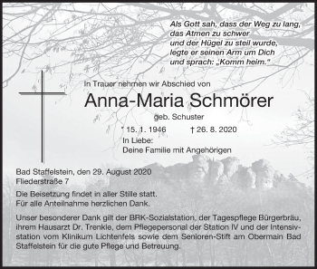 Anzeige von Anna-Maria Schmörer von MGO