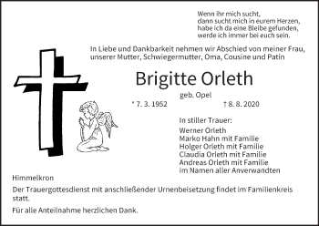 Anzeige von Brigitte Orleth von MGO