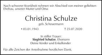 Anzeige von Christina Schulze von MGO