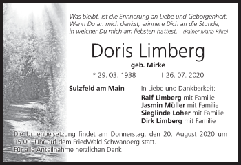 Anzeige von Doris Limberg von MGO