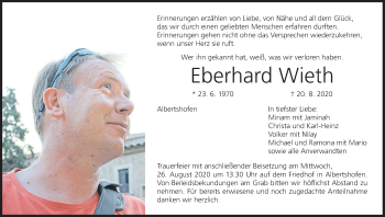 Anzeige von Eberhard Wieth von MGO
