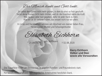 Anzeige von Elisabeth Eichhorn von MGO