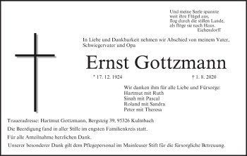 Anzeige von Ernst Gottzmann von MGO