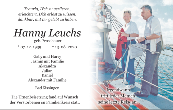 Anzeige von Hanny Leuchs von MGO