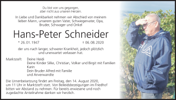 Anzeige von Hans-Peter Schneider von MGO