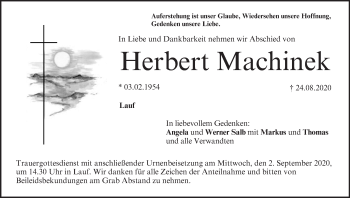 Anzeige von Herbert Machinek von MGO