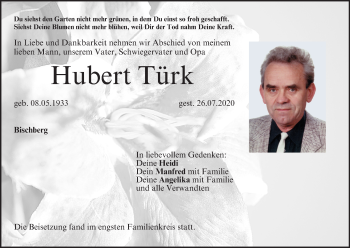 Anzeige von Hubert Türk von MGO