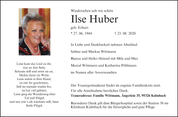 Anzeige von Ilse Huber von MGO