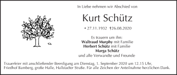 Anzeige von Kurt Schütz von MGO