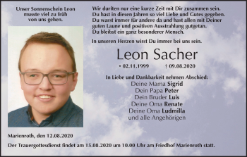 Anzeige von Leon Sacher von MGO