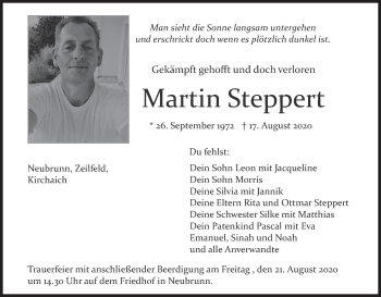 Anzeige von Martin Steppert von MGO