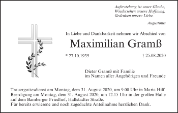 Anzeige von Maximilian Gramß von MGO